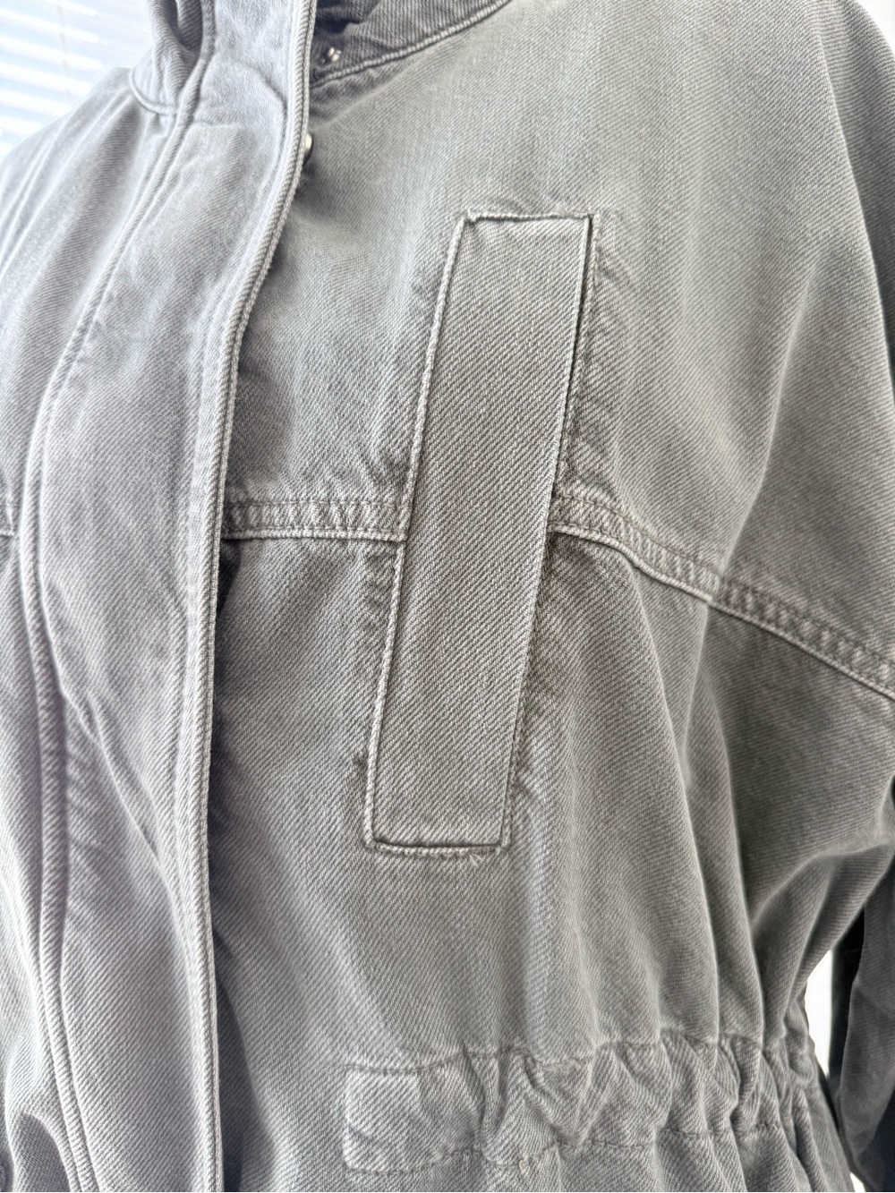 Zara Denim Utility Jacket in Washed Charcoal - Picture 8 of 16
